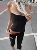 Renaissance Corset Lace Top Black / White