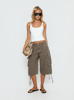 Hudsen Longline Cargo Shorts KhakiC