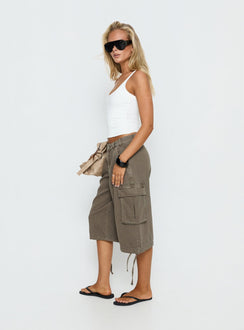 Hudsen Longline Cargo Shorts KhakiC