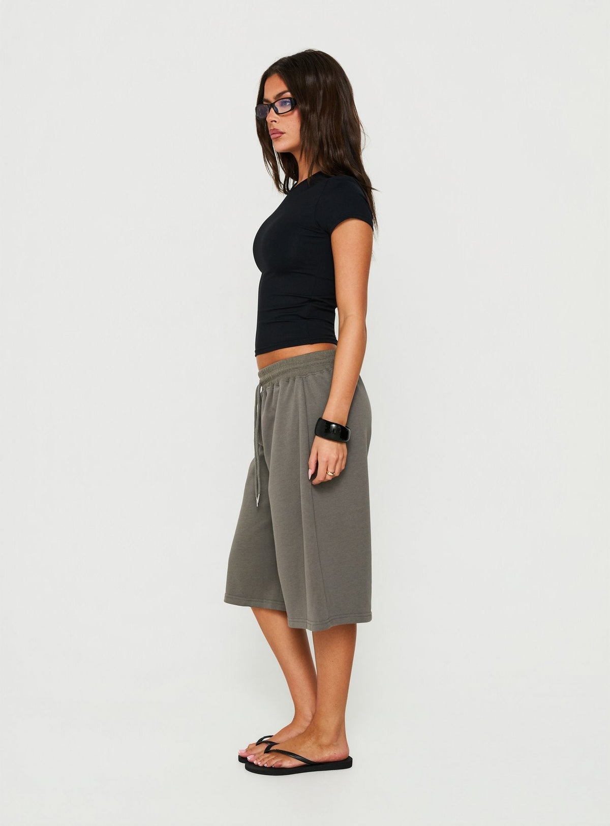 Nikko Longline Fleece Shorts Charcoal